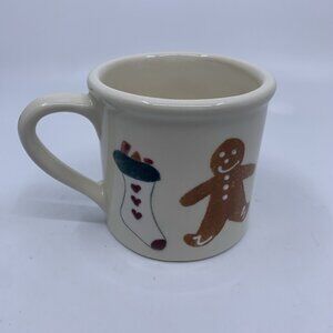 Vintage Hartstone Holiday Coffee Mug Cup 1982 Gingerbread Man Christmas Stocking